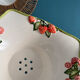Fruit drainer in earthenware and its Silea plate