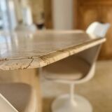 Travertine dining table