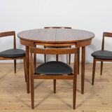 Mid-Century Teak Dining Table and Chairs Set by Hans Olsen for Frem Røjle.