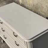 Louis XV style chest of drawers with 3 cherry wood drawers, 1960s