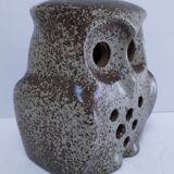 vintage pyrite stone owl candlestick