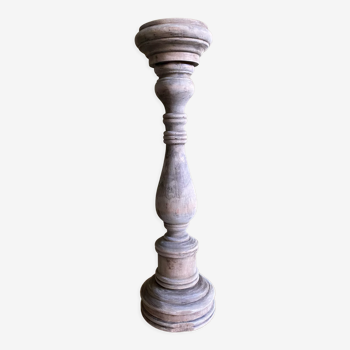 Old wooden church candle holder