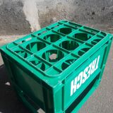 Vintage Tresch green plastic bottle box