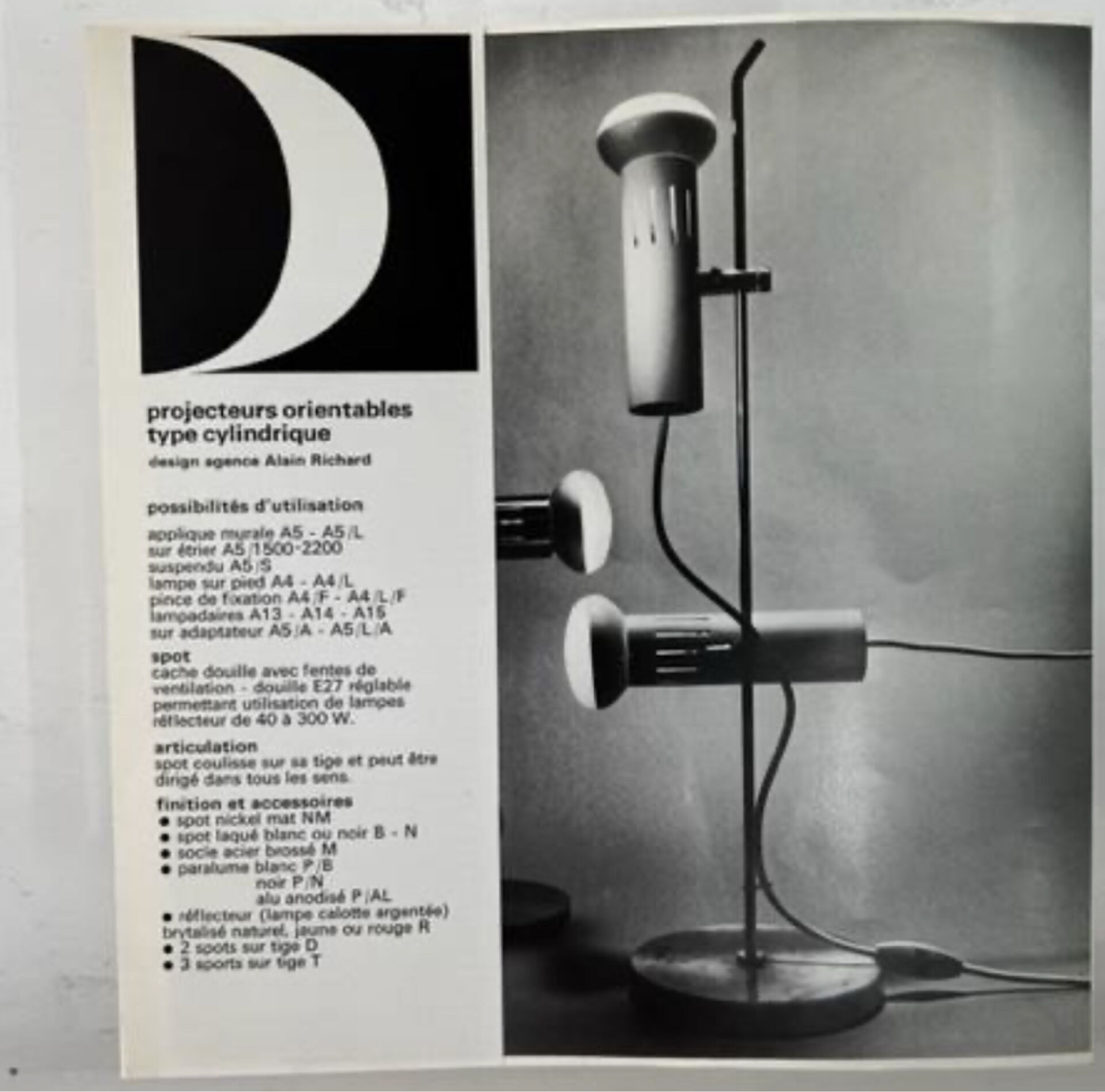 Wall lamp A5 by Alain Richard for Disderot (C. 1959)