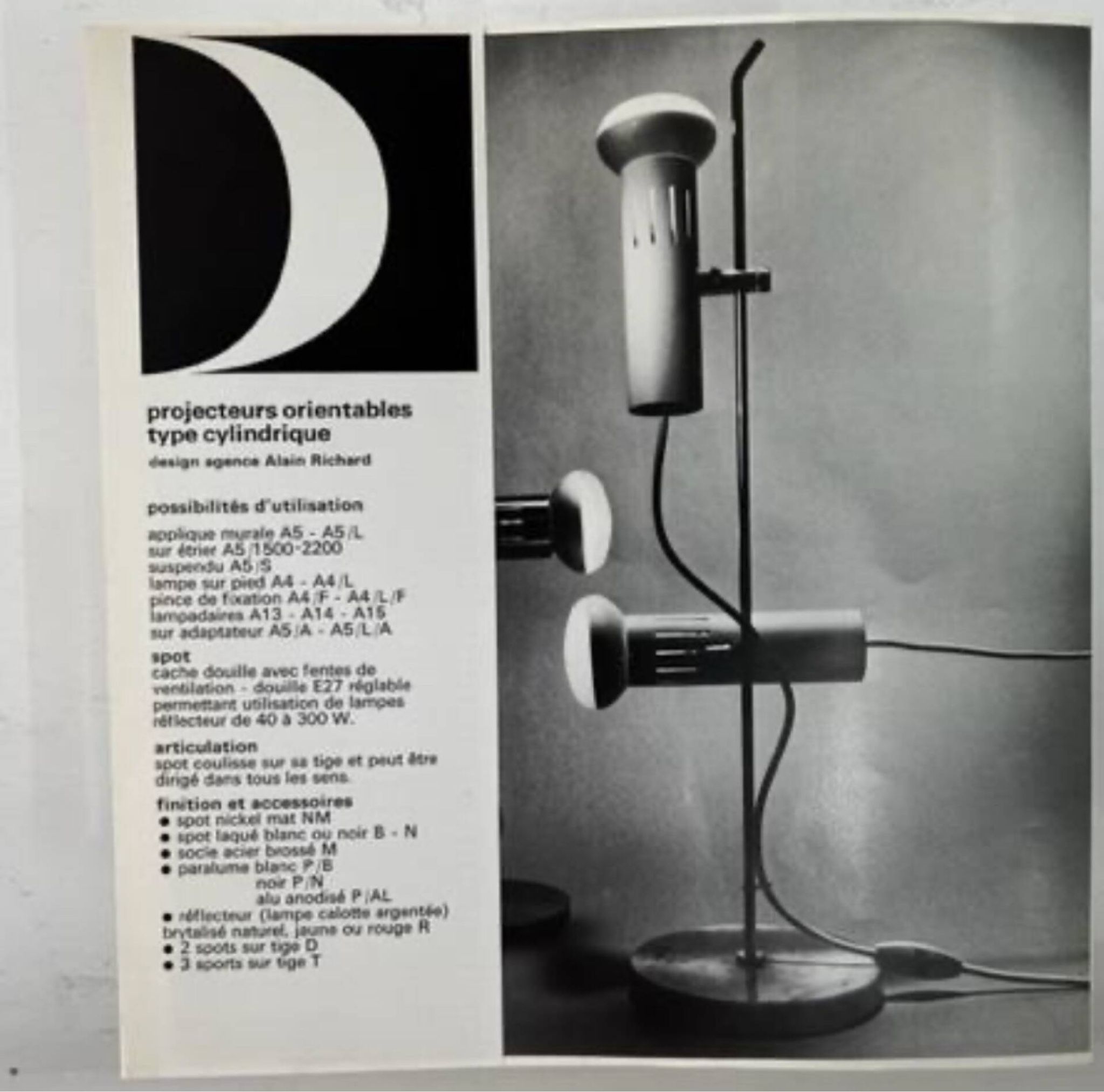 Wall lamp A5 by Alain Richard for Disderot (C. 1959)