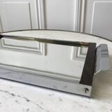 mirrored tray in chrome and wood 60s