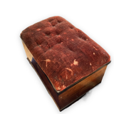 Coffret à bijou en bois de placage et velour