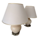 Lot de 2 Lampe à poser en céramique craquelée et dorure – Maison Le Dauphin