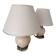Lot de 2 Lampe à poser en céramique craquelée et dorure – Maison Le Dauphin