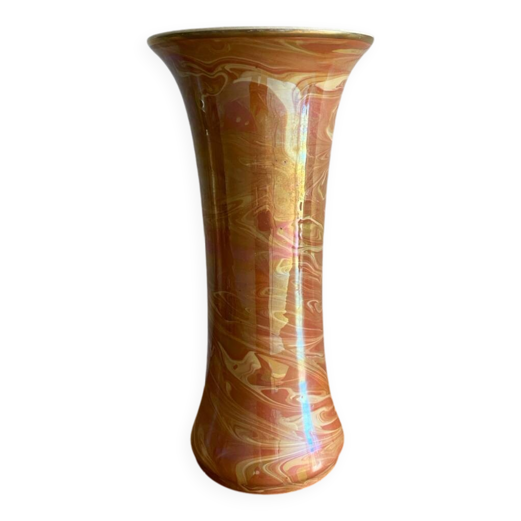 Hippolyte Boulnger marbled earthenware vase from Choisy-le-Roi