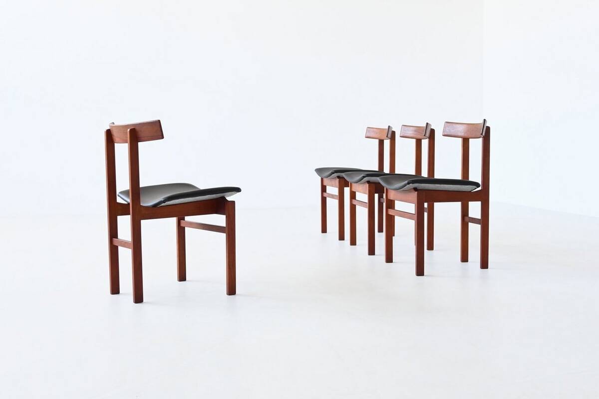 Inger Klingenberg dining chairs teak France & Son Denmark 1960