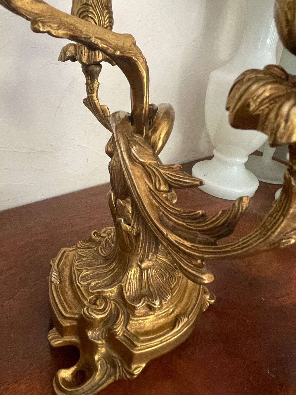 Pair of bronze candlesticks