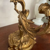 Pair of bronze candlesticks