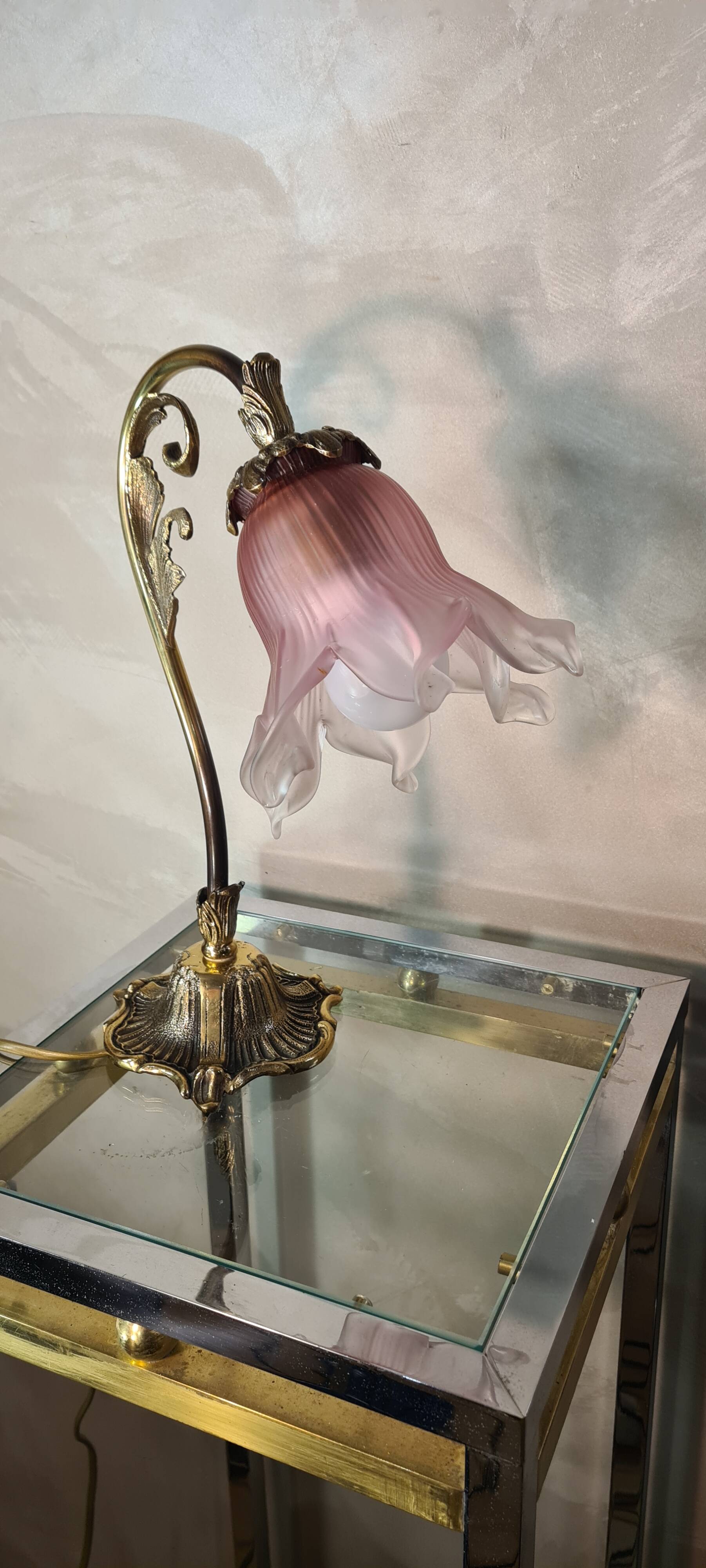 art nouveau bronze lamp