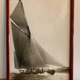 Lot of 3 black and white photographs sails and sailboats