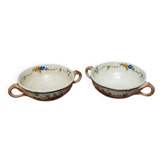 Two handmade Moustiers cups