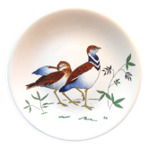 Assiette modèle gibier signée gien, les oiseaux de chasse, les outardes