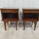 Pair of vintage bedside tables compass legs