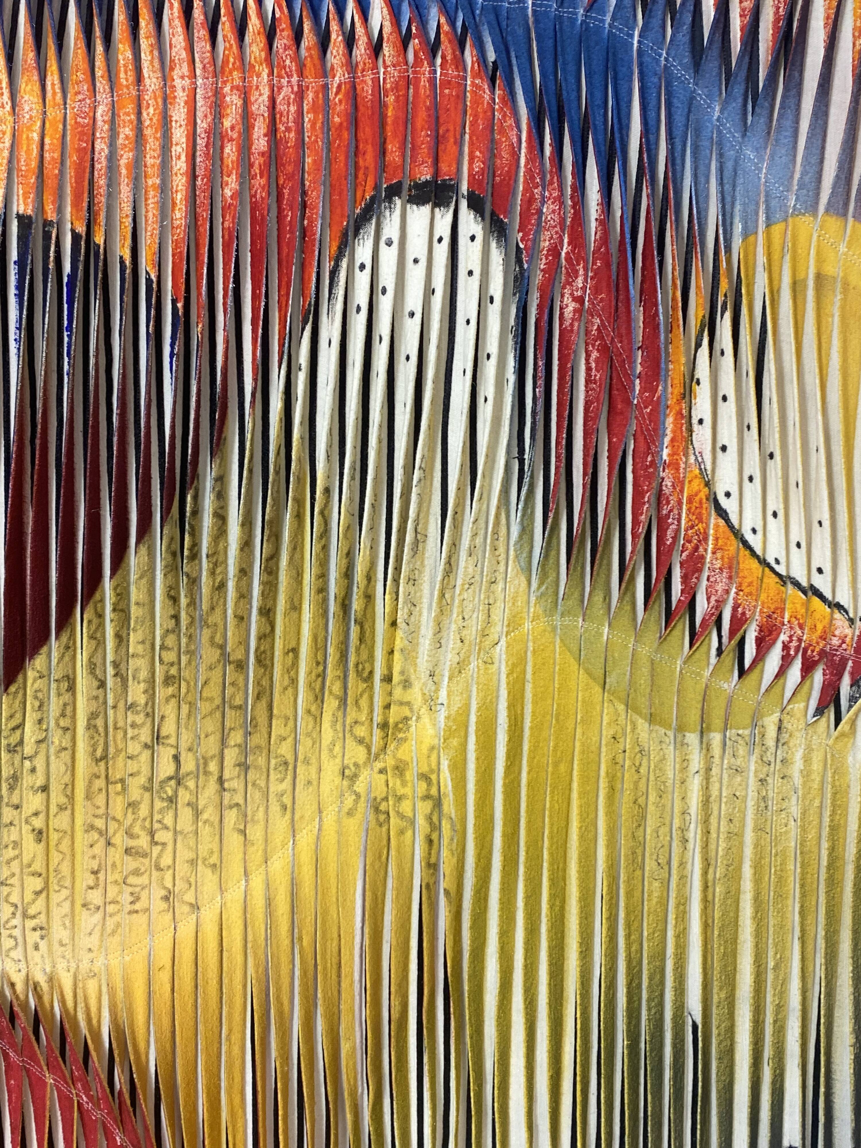 Textile sculpture-painting: The Dance of Colors