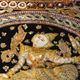 Tapisserie birmane Kalaga, les éléphants, perles et sequins