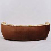 Banana sofa - floral cover - oak legs - Danish cabinet maker - 1930s-40s