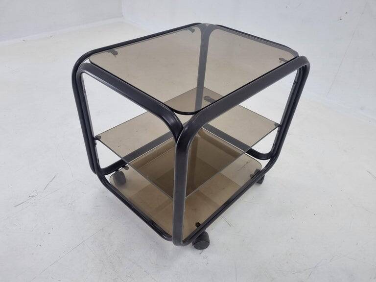 Table basse chariot des années 1970, Italie.