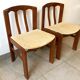 Set of 2 Scandinavian chairs, 1960s. Seats to be redone.