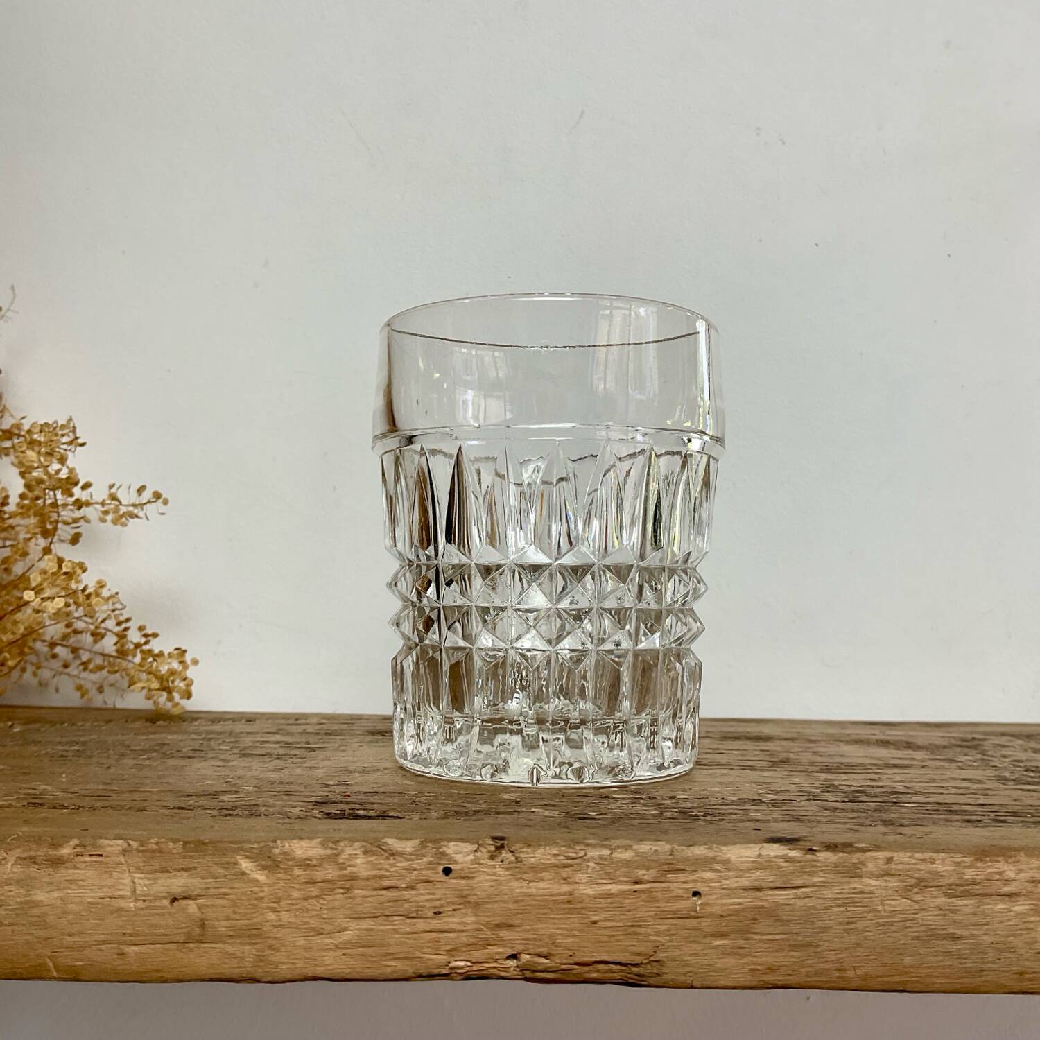 5 vintage whiskey glasses