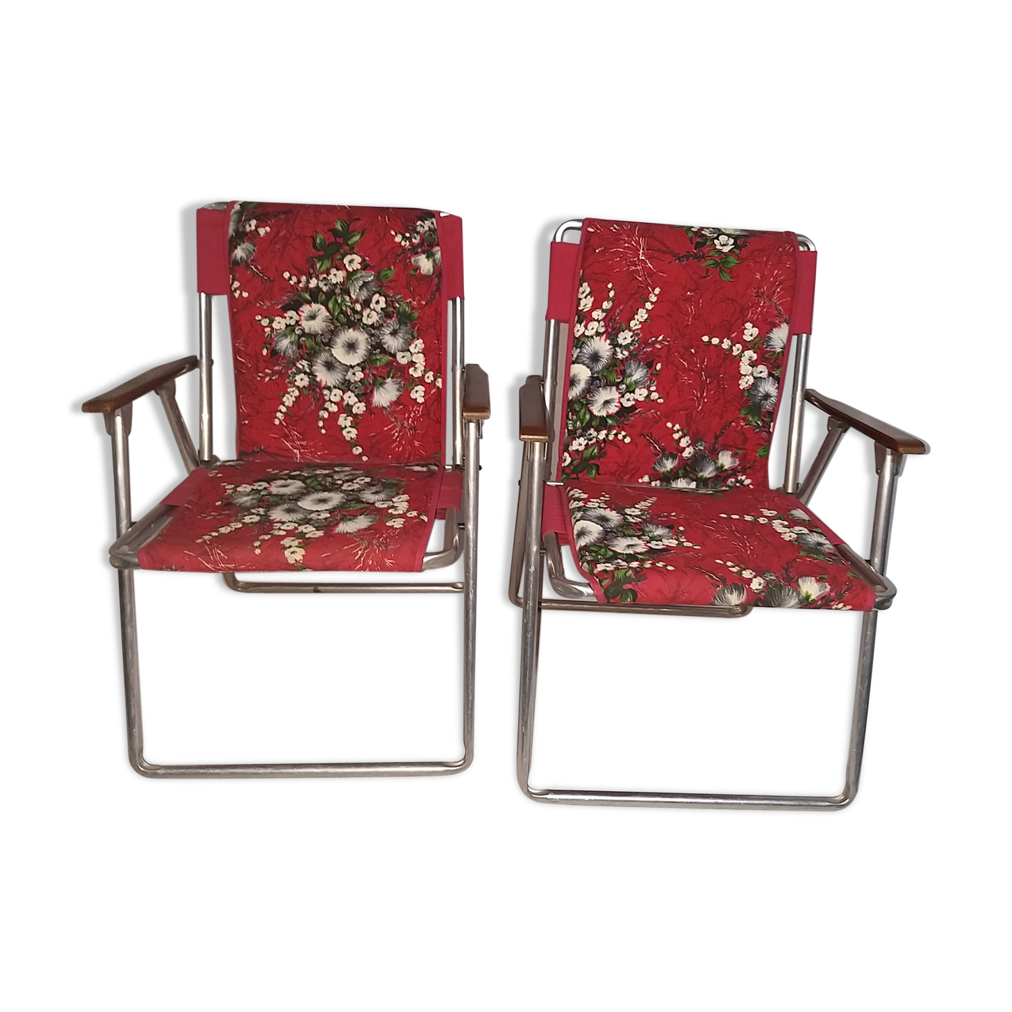 2 armchairs vintage camping