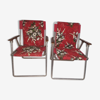 2 armchairs vintage camping