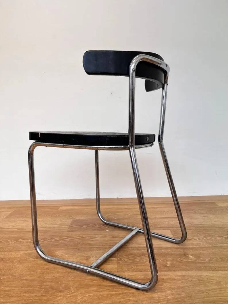 Émile Guillot - Thonet - Model B257 chrome bauhaus chair