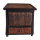 Wooden chest and braided rice straw