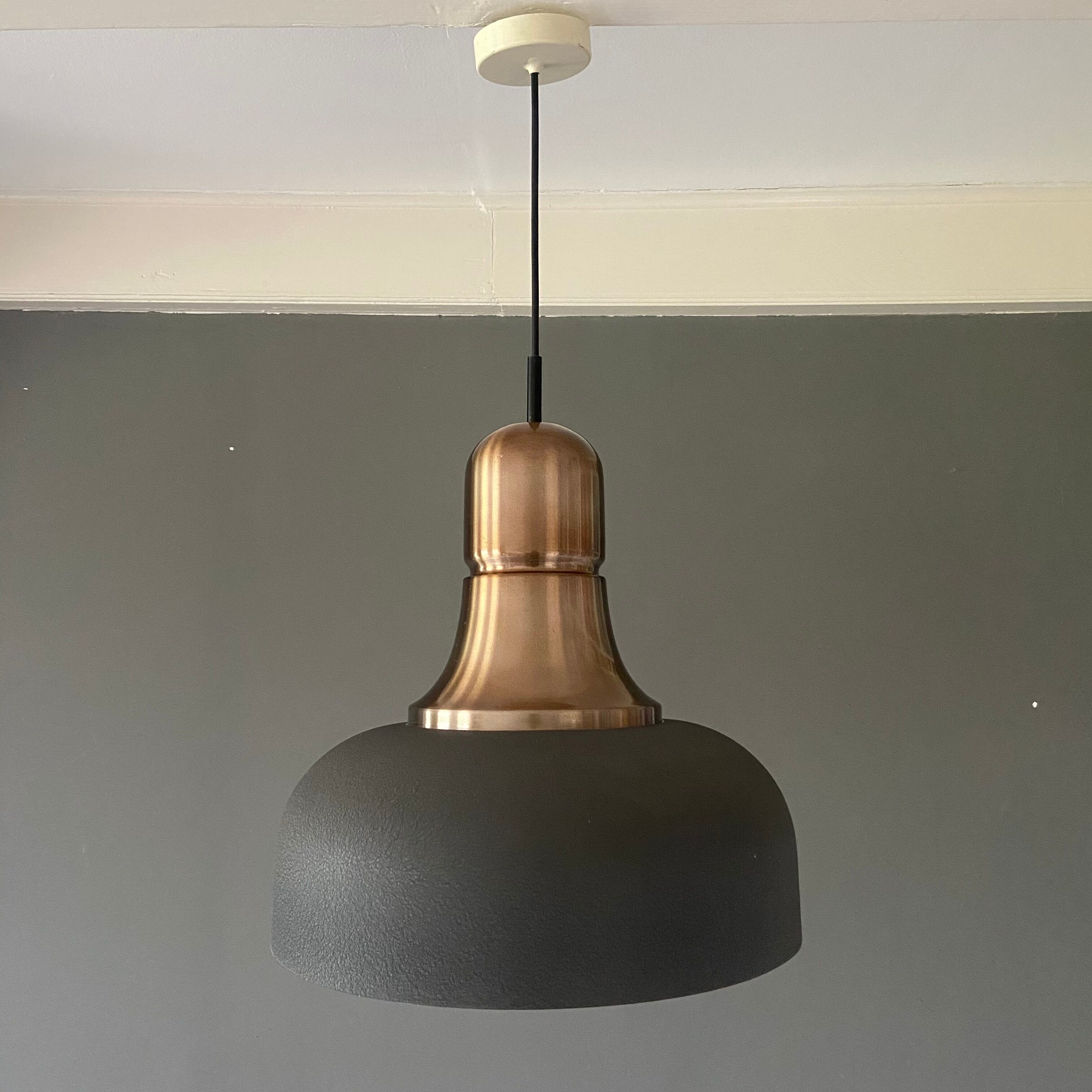 Dutch design 1970s 80s vintage aluminum hanging lamp made  by Raak Amsterdam
