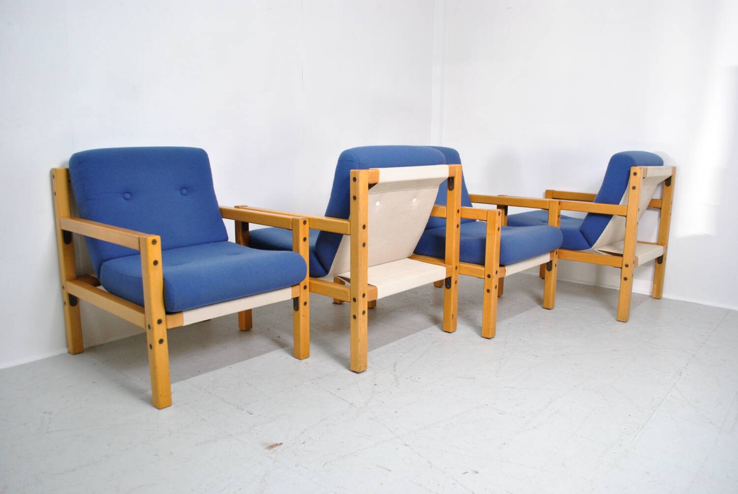 4 Flototto armchairs 1970