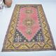 Tapis turc bio rose et jaune sku 3283