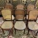 Set of 6 Louis XVI style chairs in cane - Caned