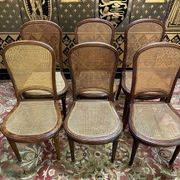 Set of 6 Louis XVI style chairs in cane - Caned