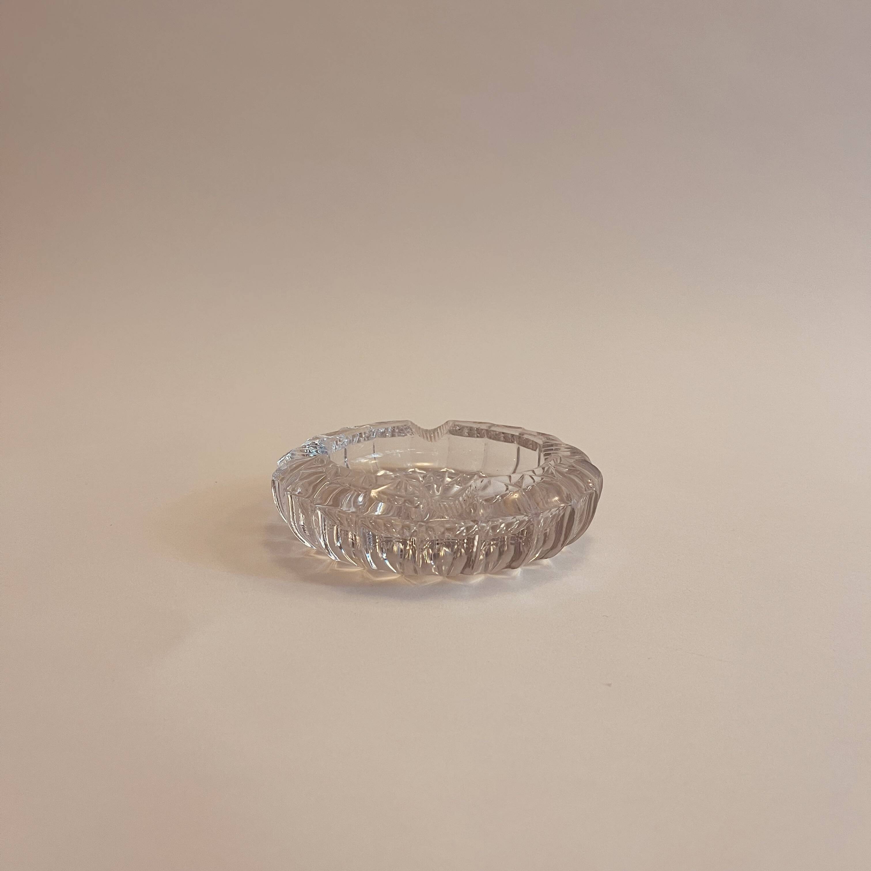 Cendrier en verre transparent vintage