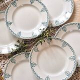 6 assiettes semi-creuse en terre de fer