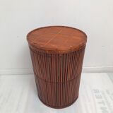 Vintage oval wicker linen basket