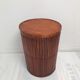 Vintage oval wicker linen basket