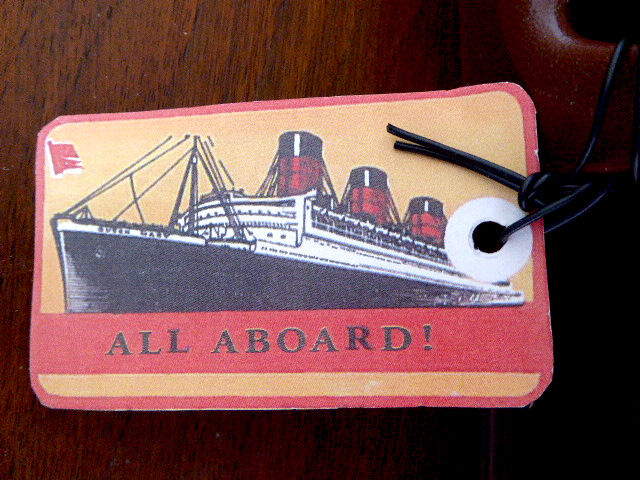 Brown vintage suitcase All aboard