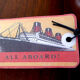 Brown vintage suitcase All aboard