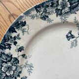 Set of 3 old flat plates Terre de Fer