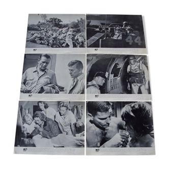 Lot 6 affiches photos film "Première Victoire" 1965 John Wayne Kirk Douglas