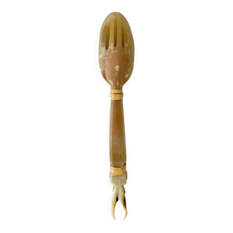 Salad serving utensils (horn)