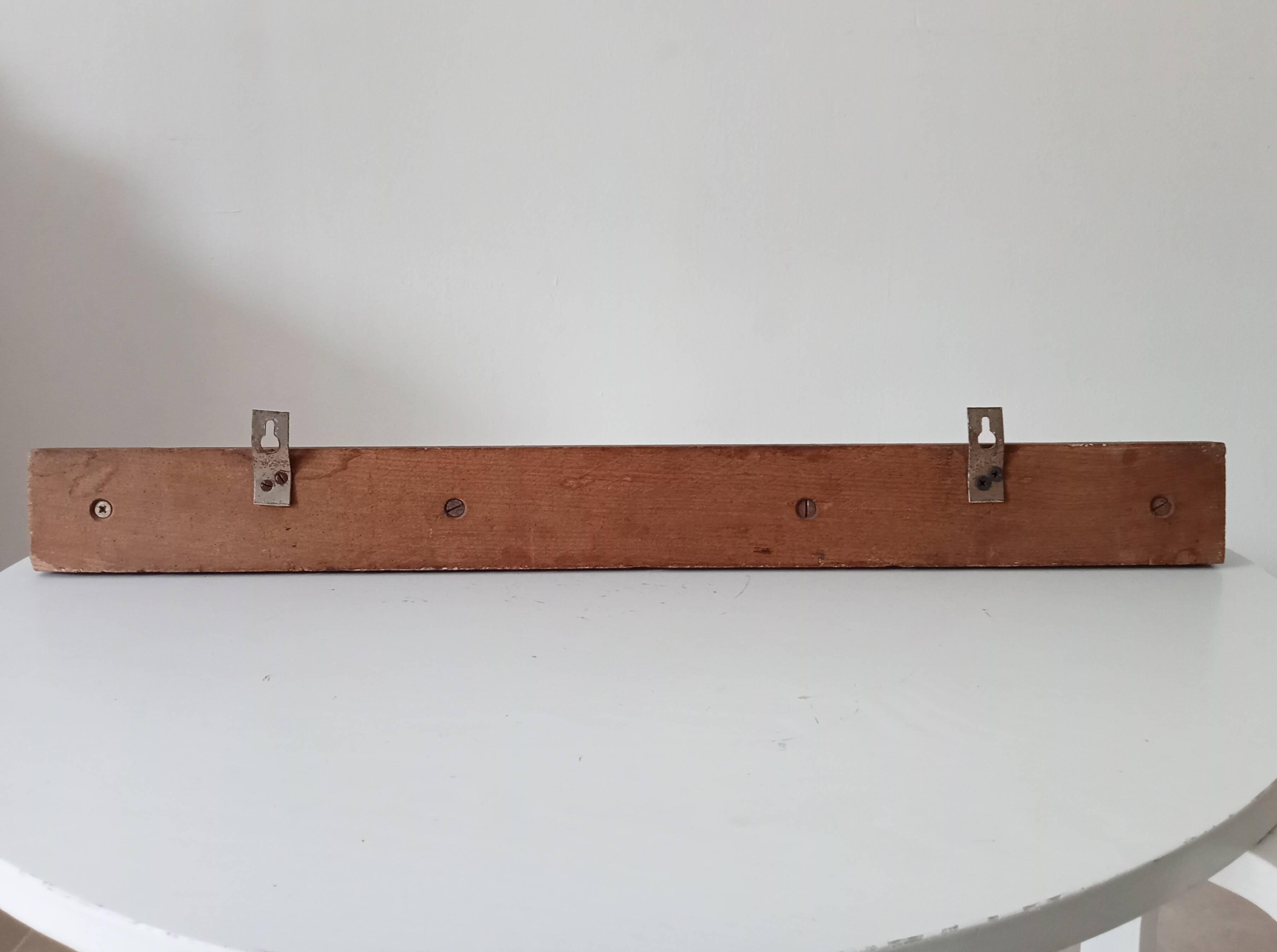 Antique wall coat rack folk art