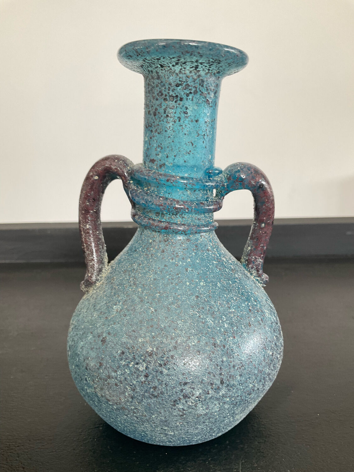 Old vase "Scovo" in Murano glass paste
