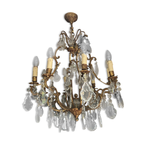 Lustre laiton et cristal