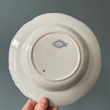 Series of 9 Creil Montereau plates, Flora model